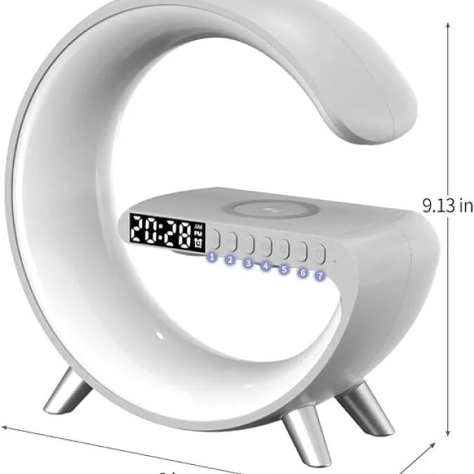 Picture of G63 Smart Light Sound Speaker Machine Fast Charging Alarm Clock 7-Color RGB Music Player Speaker - Int: One size