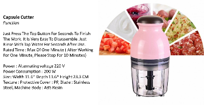 Picture of High quality multi-function Capsule Cutter / Food Processor Blenders / Mixers Grinde - Int: One size