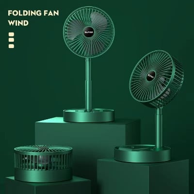Picture of Mini rechargeble fan usb cherging green fan - Green - Int: One size