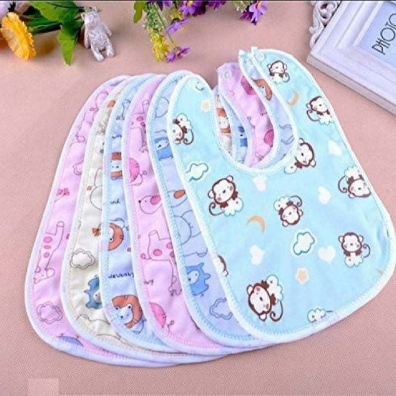 Picture of Baby Bib Fashionable Cotton Bibs For Baby - 1 Pcs (Colour As Per Stock)