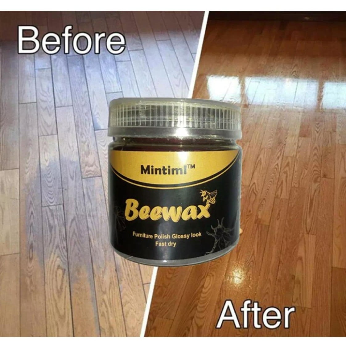 Picture of Natural Beeswax Wood Furniture Wax Polish Polishing - Brown - Int: One size