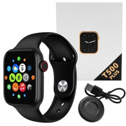 Picture of Exclusively T500 Smart Watch Compatible with Android & iOS Bluetooth Watch - Stay Connected and Track Your Fitness with This Smart and Stylish Timepiece - Black - Int: One size