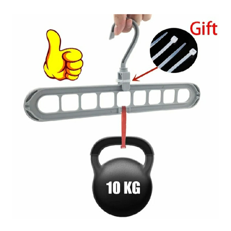 Picture of 1pcs High Quality Multi-functional Magic Hanger Storage Artifact Hanger 9 Hole Folding Hanger