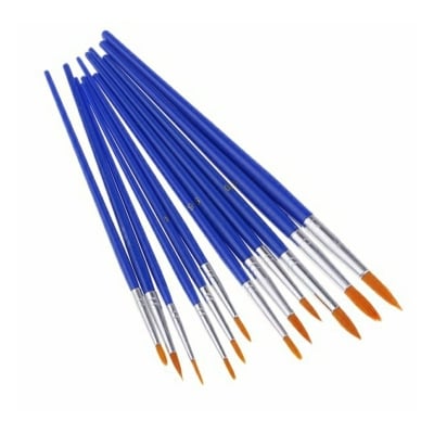 Picture of Artist Brush Paint Brush 12 pcs Mix set Blue Color Suitable for Water & Acrylic & Oil color paint