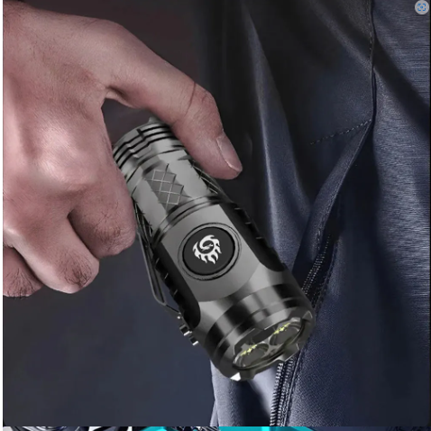 Picture of Three-Eyed Monster Mini Flash Super Power flashlight Rechargeable Portable Outdoor Lighting Long-Range Powerful Flash Lights - Multicolor - Int: One size
