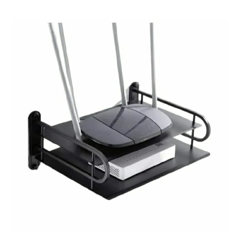Picture of 2 layer Wall Mount Wifi Router Stand/TV Box Stand,Hanging Storage Organizer metal Stand