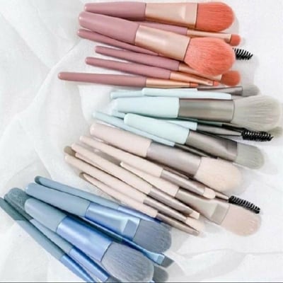 Picture of 8 Pcs Mini Travel Portable Soft Makeup Brushes Set Eye Shadow Foundation Powder Eyelash Lip Concealer Blush Make Up Brush Set