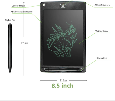 Picture of writing for kids 8.5 inch LCD drawing tablet lcd electronic writing pad drawing board New Gadgets Gift for Kids.. - Black - Int: One size