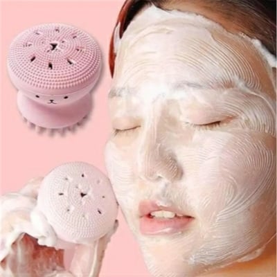 Picture of Silicone Facial Cleansing Brush Face cleaning Makeup cleaner Tool Deep Pore exfoliater black heads removal Best For Manicure Pedicure Beauty Massage