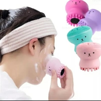 Picture of Silicone Facial Cleansing Brush Face cleaning Makeup cleaner Tool Deep Pore exfoliater black heads removal Best For Manicure Pedicure Beauty Massage