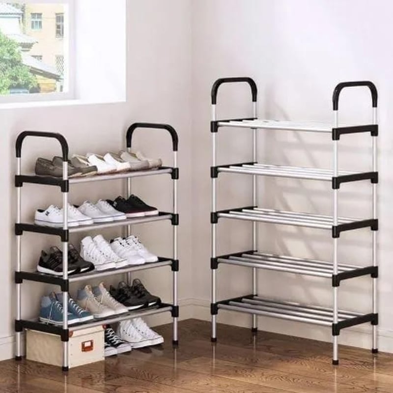Picture of light weight Shoe Rack 5 Layer Dustproof Household Doorstep Shoe Cabinet Storage Space Saving Assembly Of Small Shoe Rack