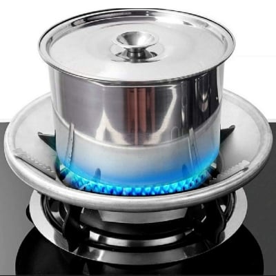 Picture of Energy Saving Gas Stove Cover Windproof Disk Windshield Bracket Universal Round Shape