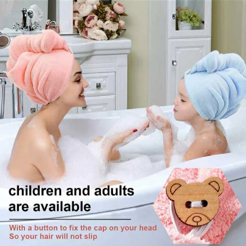 Picture of Magic Hair Wrap Bath Salon Towels Fast Drying Absorbent Cap For Women And Girls