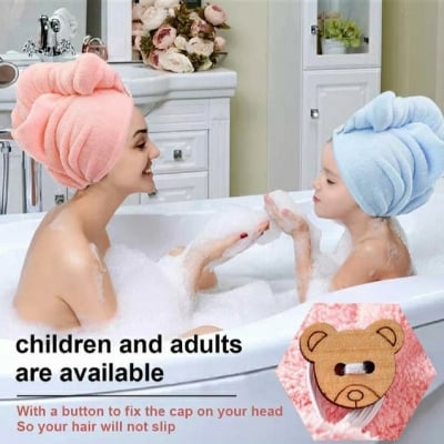 Picture of Magic Hair Wrap Bath Salon Towels Fast Drying Absorbent Cap For Women And Girls