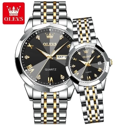 Picture of OLEVS 9931 Trendy Korean Style Luminous Calendar With Individual Watch - Black - Int: One size