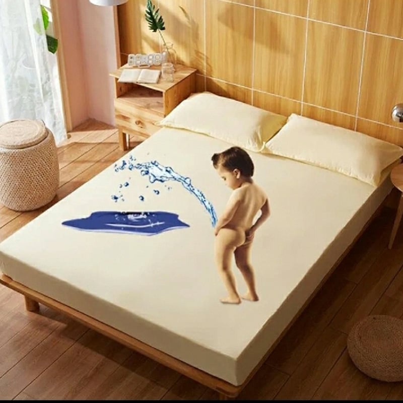 Picture of Safe Waterproof Washable bed sheet Urine Mat full bed cotton Multicolor
