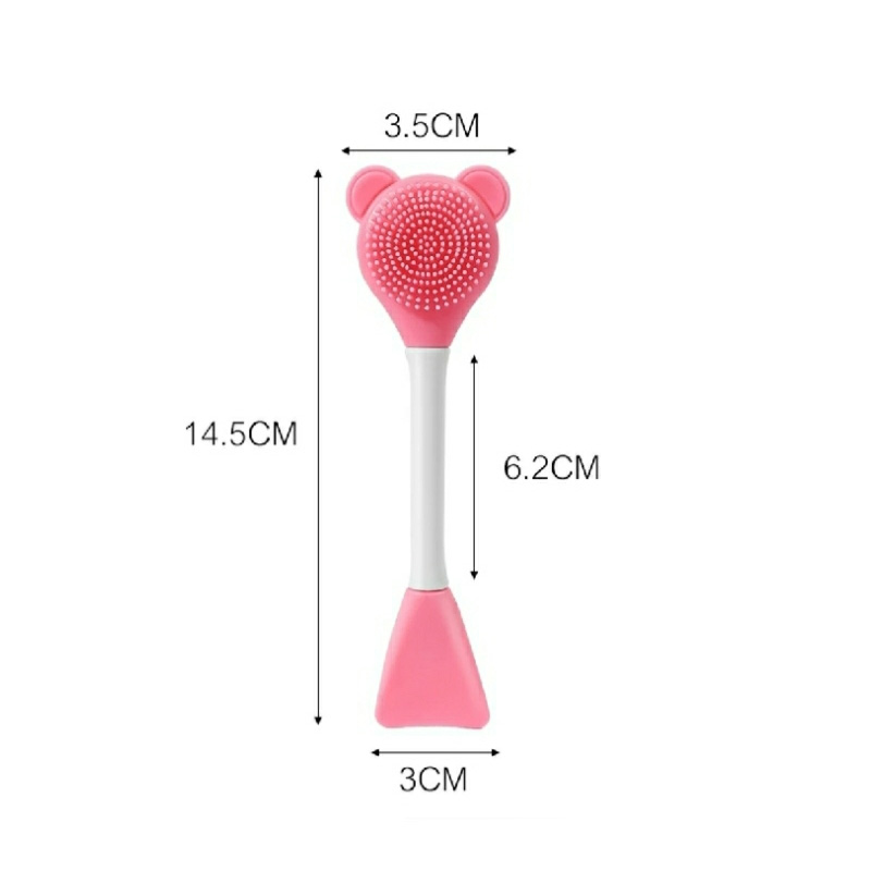Picture of 1Pcs Silicone Bear Double Face Mask Brush Facial Cleansing Brush Strong Soft Material for Skin Care Beauty Makeup Tools