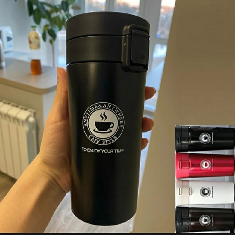 Picture of 380ml Thermos Coffee Mug Double Wall Stainless Steel Tumbler Vacuum Flask Water Bottle Tea Travel Mug