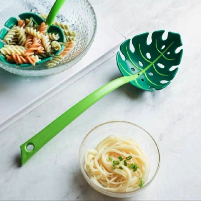 Picture of 1pcs Creative Turtle Leaf Noodle Spoon Leaf Colander Kitchen Cooking Jungle Spoon