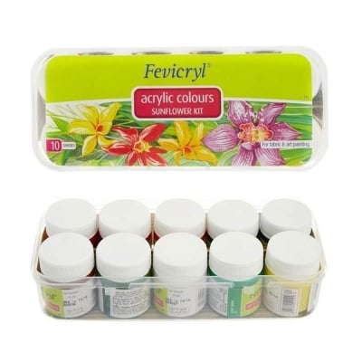 Picture of Fevicryl Acrylic Color-Sunflower Kit 150 Ml Box - Water Color