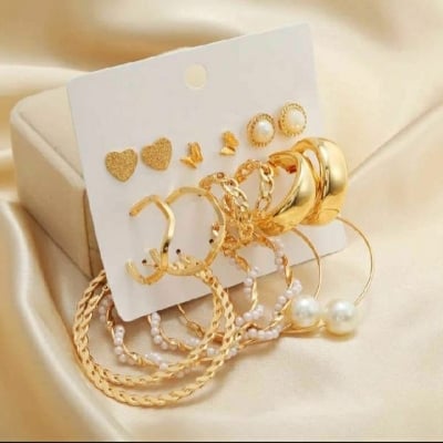 Picture of 18pcs earing set for women Hoop Earrings Set Fashion Drop Dangle Earring Hypoallergenic Earrings Girls Trendy Jewelry