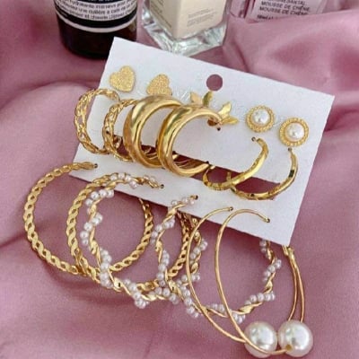 Picture of 18pcs earing set for women Hoop Earrings Set Fashion Drop Dangle Earring Hypoallergenic Earrings Girls Trendy Jewelry