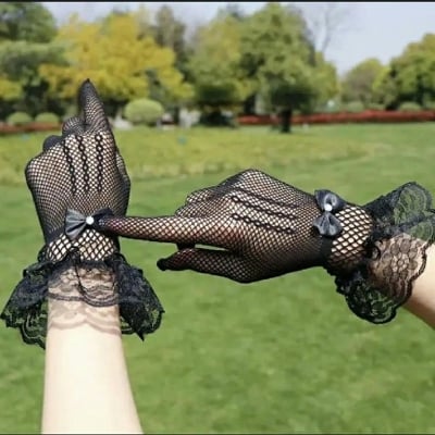 Picture of Full Finger hand Gloves Net hand Gloves for women