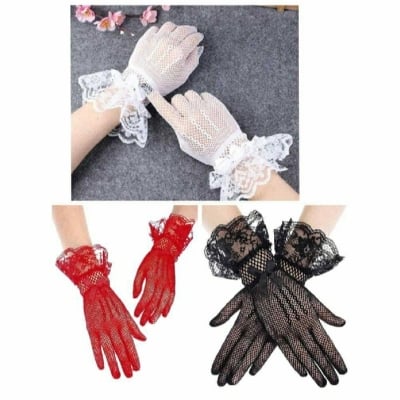 Picture of Full Finger hand Gloves Net hand Gloves for women