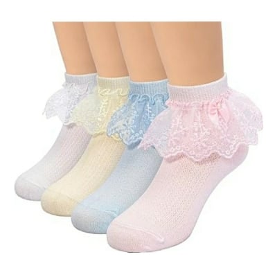 Picture of Baby Girl Lace Socks School Socks for 5 to12 yers (Pack of 1 Pair)