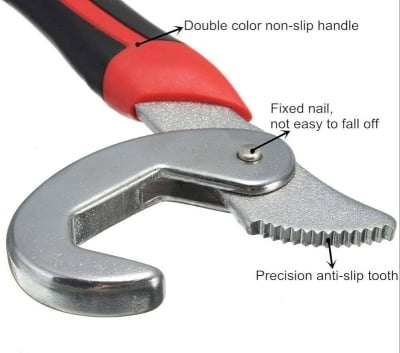 Picture of **All in One Multipurpose Auto Adjustable Universal Quick Snap n Grip Wrench Spanner Set Tools** - Multicolor - Int: One size