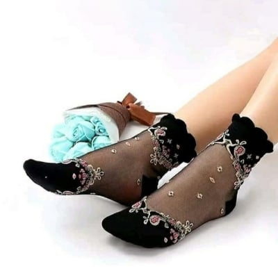 Picture of Socks for women ladies Socks moja Women Fashion- Skin Color - 1 Pair