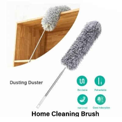 Picture of Long-9 Feet, Expandable Duster with Stainless Steel Telescopic Rod, Microfiber, Dusting Brush with Bendable Corner Broom, Effortlessly Removes Dust and Cobwebs,