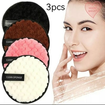 Picture of 3pcs 3color combo Make Up Remover Clean Sponge Puff
