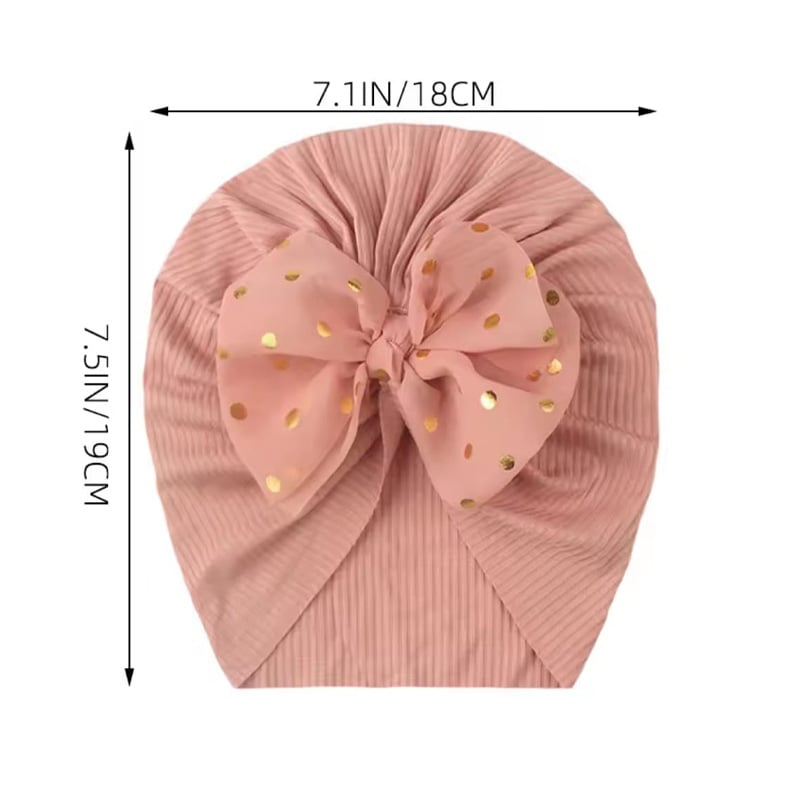 Picture of 1pcs Girl Cap Newborn Hat For Girl And Boy of Cotton Elastic Head wrap