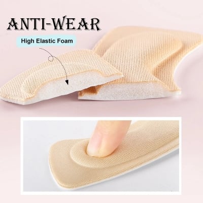 Picture of 2 pcs Insole Pad Inserts Heel Post Back Breathable Anti-slip for High Heel Shoe High Heel Shoes Insoles Memory Foam - Multicolor - Int: One size