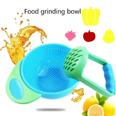 Picture of 1 pcs Baby Mash And Serve Bowl Baby Food Masher Grinding Bowl-Multicolor