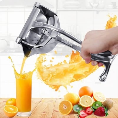 Picture of 304 Stainless Steel Manual Hand Press Juicer Squeezer Multifunctional Fruit & Vegetable Tools - Silver - Int: One size