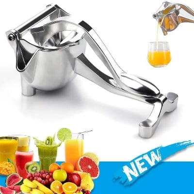 Picture of 304 Stainless Steel Manual Hand Press Juicer Squeezer Multifunctional Fruit & Vegetable Tools - Silver - Int: One size