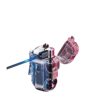 Picture of New Model Dual arc windproof waterproof rechargeable usb electric lighter with flashlight - White - Int: One size