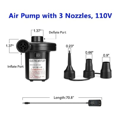 Picture of Electric Air Pumper for Inflatable Furniture - Black
