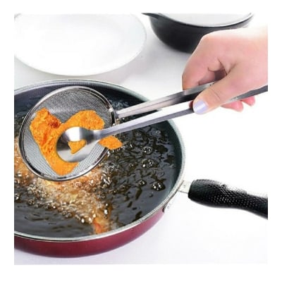 Picture of Stainless Steel Net Folder Oil Drain Food Clip Strainer
