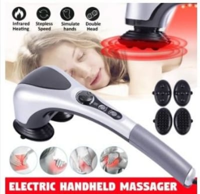 Picture of Smart New Model-2024-Electric Full Body Massager Neck Back Leg Massage Machine Variable Speed Far Infrared Handheld Body Massager Hammer - Grey - Int: One size