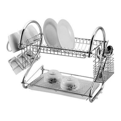 Picture of 2 Layer Dish Drainer Rack Stainless Steel