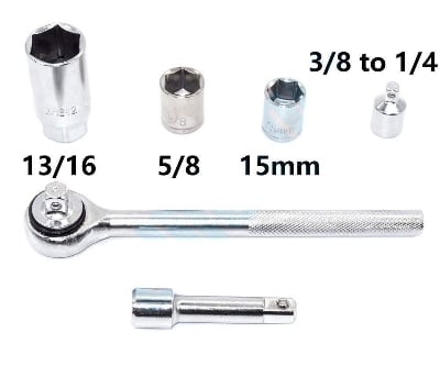 Picture of New Aiwa 40 in 1 Pieces Tool Kit and Screwdriver and Socket Set for Bike and Automobile Goti Set - Grey - Int: One size