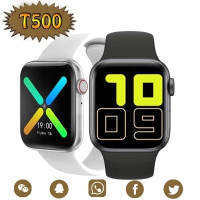 Picture of T500 Smart Watch Bluetooth Heart Rate Monitor Iwo 8 Lite Smartwatch - Black - Int: One size