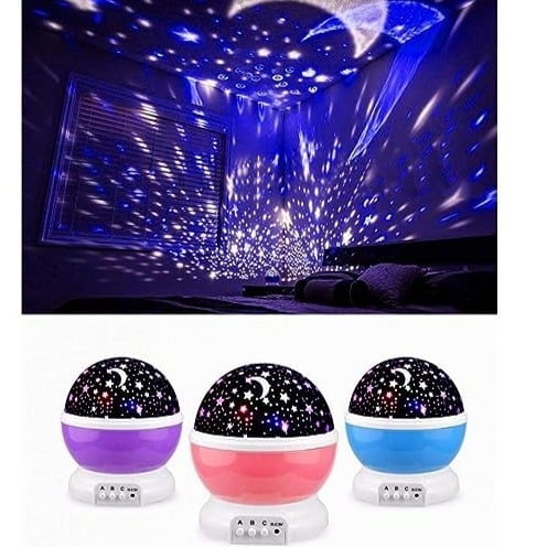 Picture of New Star Master light Rotating Sky Colourful Light Starry sky night light projector Star and moonlight Table Lamp Night Light Star Master Decoration Light Festival Light - Table Lamp - Table Lamp - Multicolor - Int: One size