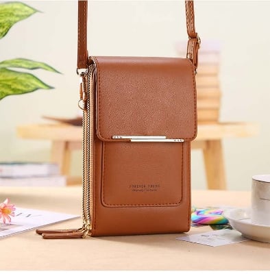 Picture of Women Bags Soft Leather Wallets Touch Screen ( brown color ) - Brown - Int: One size