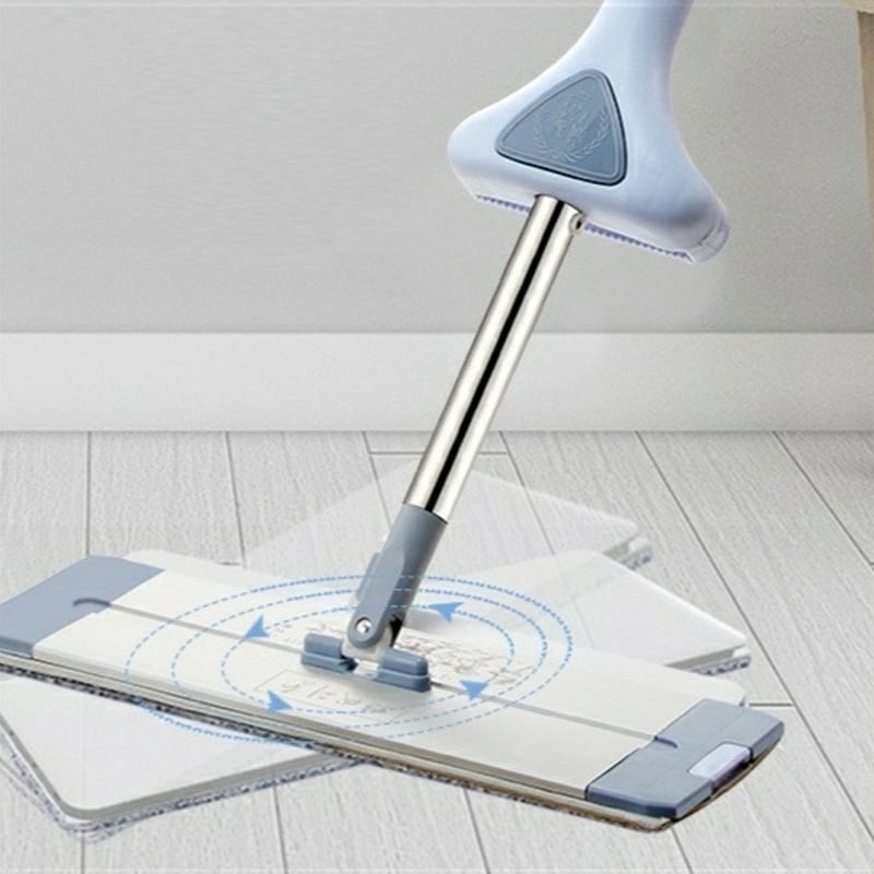 Picture of Mop New 42CM Aluminum Alloy Panel Flat Mop For Lazy People Without Hand Washing Flat Mop With Thick Rod Flat Mop For Home Use