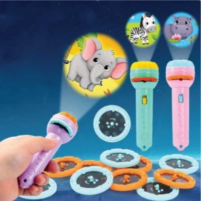 Picture of 3D Projector Torch Early Educational Light up Toys Sleep Light Preschool Fairy Tale Projection Lamp - Multicolor - Int: One size
