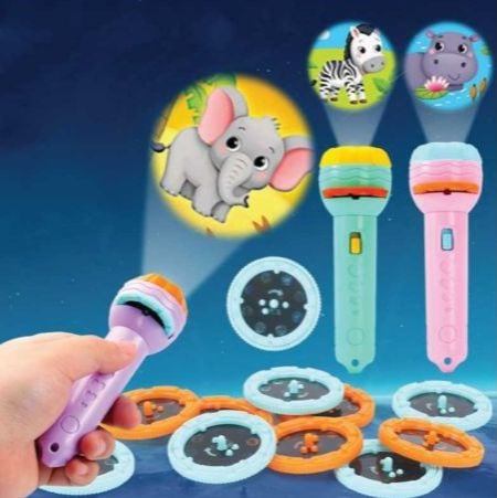 Picture of 3D Projector Torch Early Educational Light up Toys Sleep Light Preschool Fairy Tale Projection Lamp - Multicolor - Int: One size